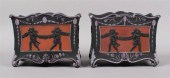 PAIR OF WEDGWOOD BLACK BASALT