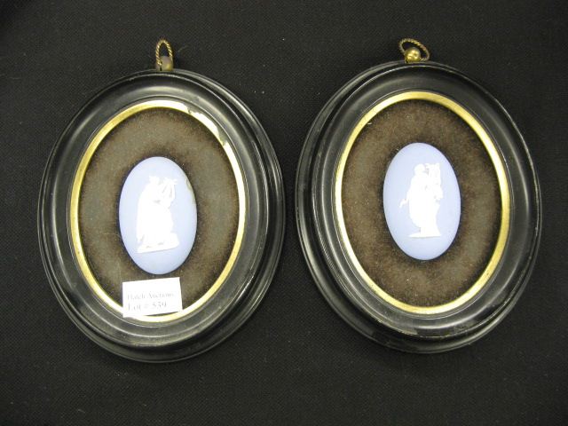 Pair of Wedgwood Blue Jasperware