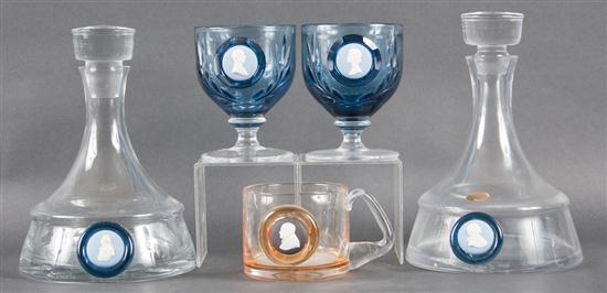 Pair of Wedgwood glass decanters