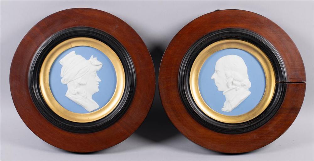 PAIR OF WEDGWOOD LIGHT-BLUE SOLID