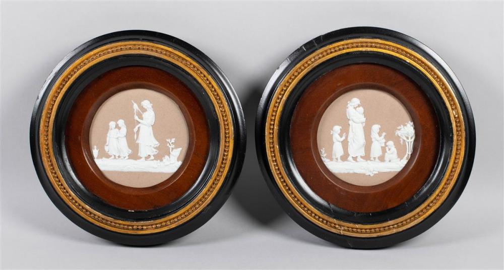 PAIR OF WEDGWOOD PALE-LILAC SOLID