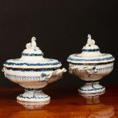 PAIR OF WEDGWOOD PEARL GLAZED