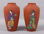 PAIR OF WEDGWOOD 'ROSSO ANTICO