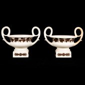 PAIR OF WEDGWOOD WHITE SMEAR G