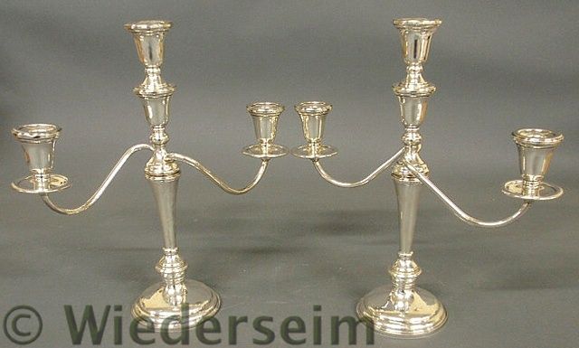 Pair of weighted sterling silver