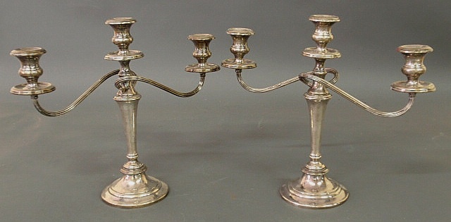 Pair of weighted sterling silver