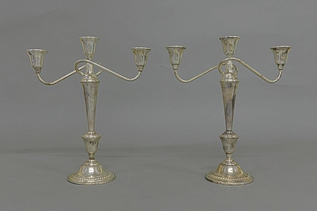 Pair of weighted sterling silver