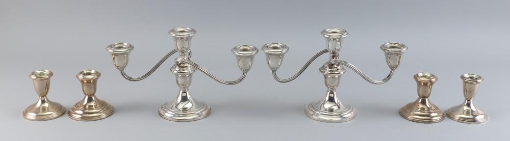 PAIR OF WEIGHTED STERLING SILVER