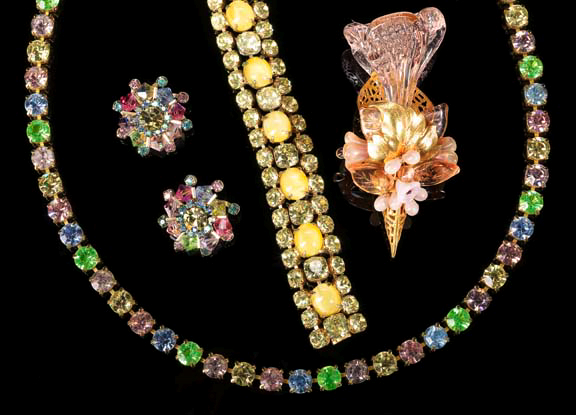 Pair of Weiss Rhinestone and