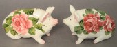PAIR OF WEMYSS PORCELAIN PIGS,