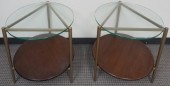 PAIR OF WEST ELM MODERN BRASS
