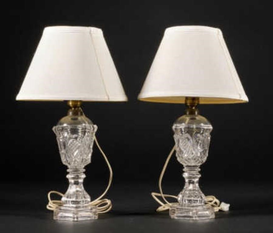 PAIR OF WHALE OIL LAMPSA pair of
