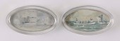 PAIR OF WHALING-THEMED PAPERWE