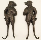 PAIR OF WHIMSICAL BRONZE MEAT
