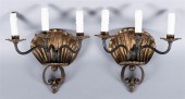 PAIR OF WHIMSICAL PARCEL-GILT
