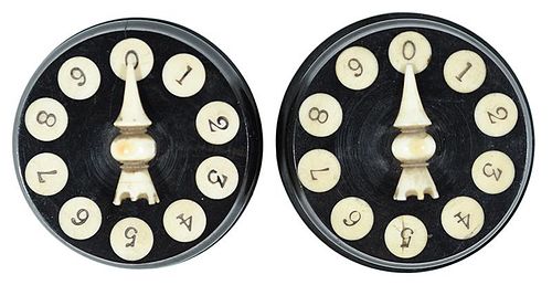 PAIR OF WHIST MARKERS WITH WOOD