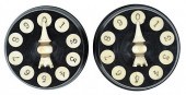 PAIR OF WHIST MARKERS WITH WOO