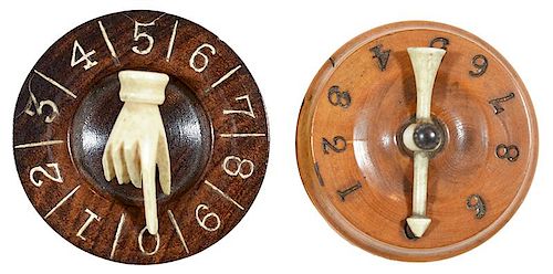 PAIR OF WHIST MARKERS WITH WOOD