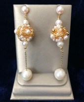 PAIR OF WHITE FRESH WATER PEAR