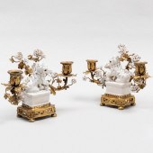 PAIR OF WHITE GLAZED PORCELAIN