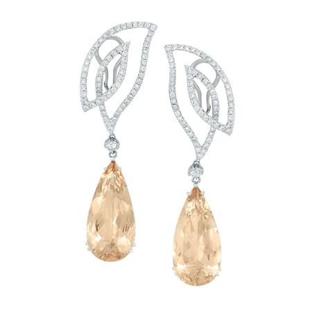 Pair of White Gold, Diamond and