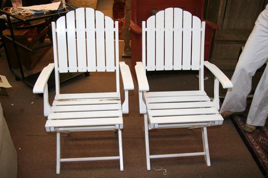 PAIR OF WHITE PAINTED FOLDING