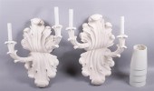 PAIR OF WHITE PAINTED HOLLYWOO