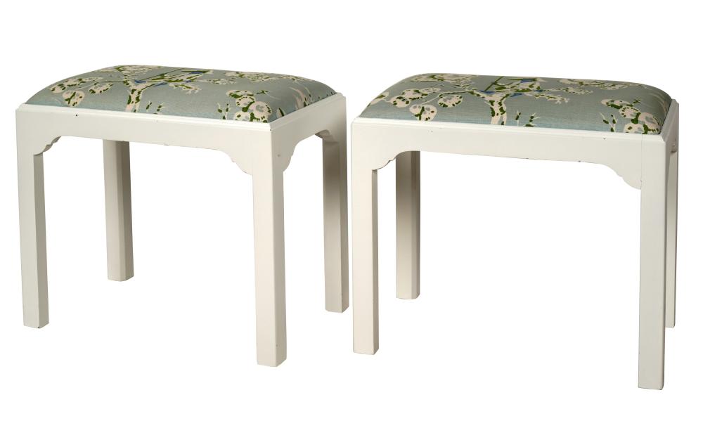 PAIR OF WHITE-PAINTED WOOD