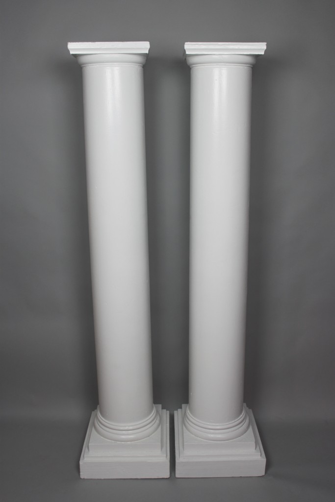 PAIR OF WHITE PAINTED WOODEN