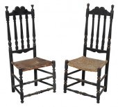 PAIR OF WILLIAM AND MARY BANIS