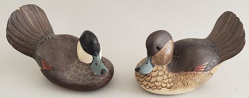 PAIR OF WILLIAM H. CRANMER CARVED