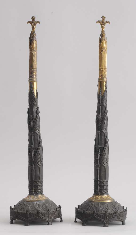 PAIR OF WILLIAM IV BRONZE-PATINATED
