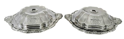 PAIR OF WILLIAM IV ENGLISH SILVER