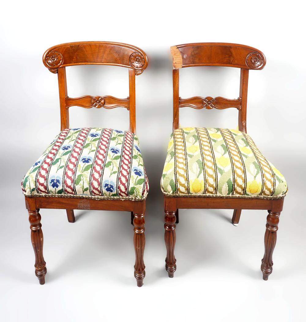 PAIR OF WILLIAM IV MAHOGANY SIDE