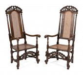 PAIR OF WILLIAM & MARY ARMCHAI