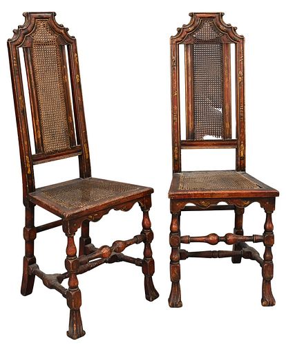 PAIR OF WILLIAM & MARY STYLE SIDE