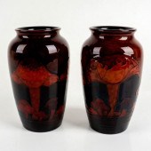PAIR OF WILLIAM MOORCROFT FLAM