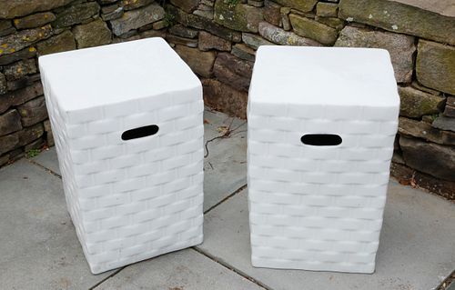 PAIR OF WILLIAMS SONOMA WHITE
