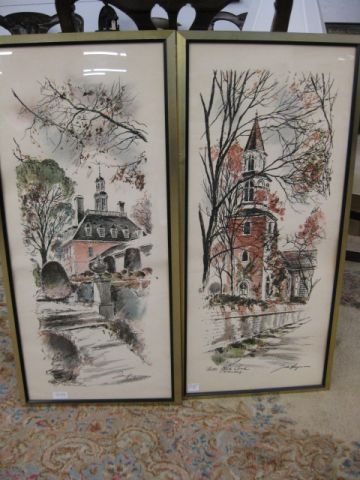 Pair of Williamsburg Prints 33''