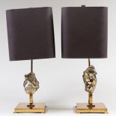 PAIR OF WILLY DARO BRASS LAMPS