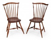 PAIR OF WINDSOR ROD-BACK SIDE