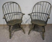 PAIR OF WINDSOR STYLE GREEN PA