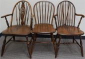 PAIR OF WINDSOR STYLE WOOD SAC