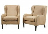 PAIR OF WING CHAIRSPair of Win