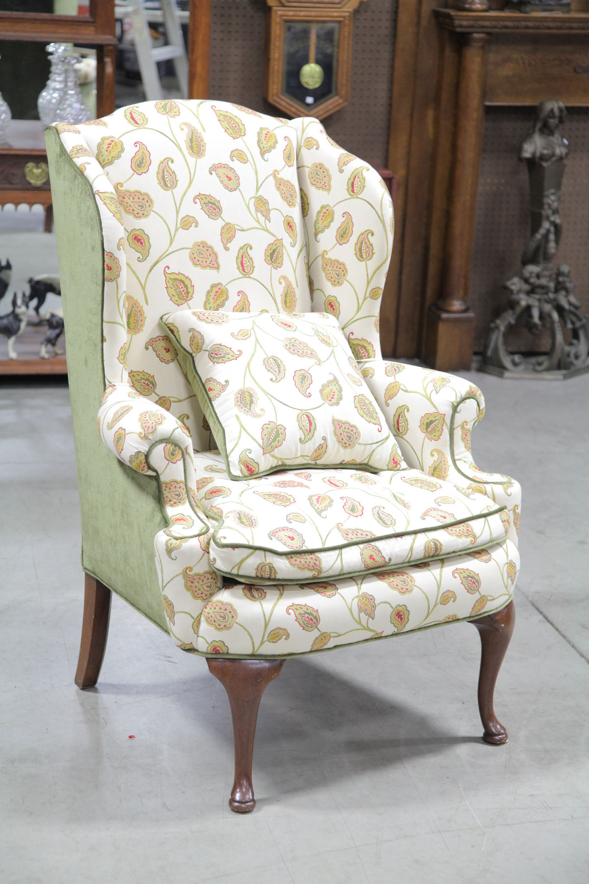PAIR OF WINGBACK ARMCHAIRS. 