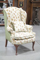 PAIR OF WINGBACK ARMCHAIRS.  A