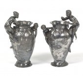 PAIR OF WMF METAL ART NOUVEAU
