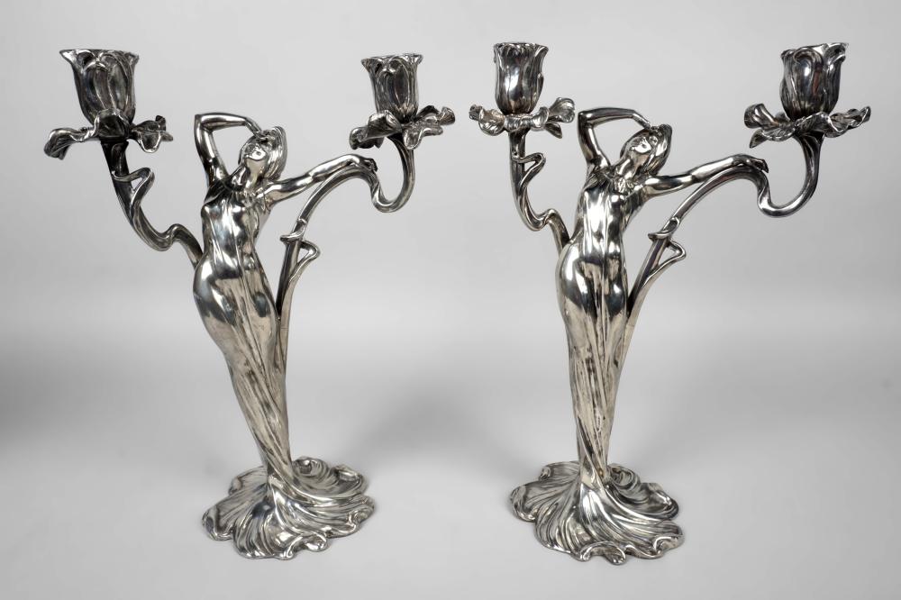 PAIR OF WMF STYLE ART NOUVEAU
