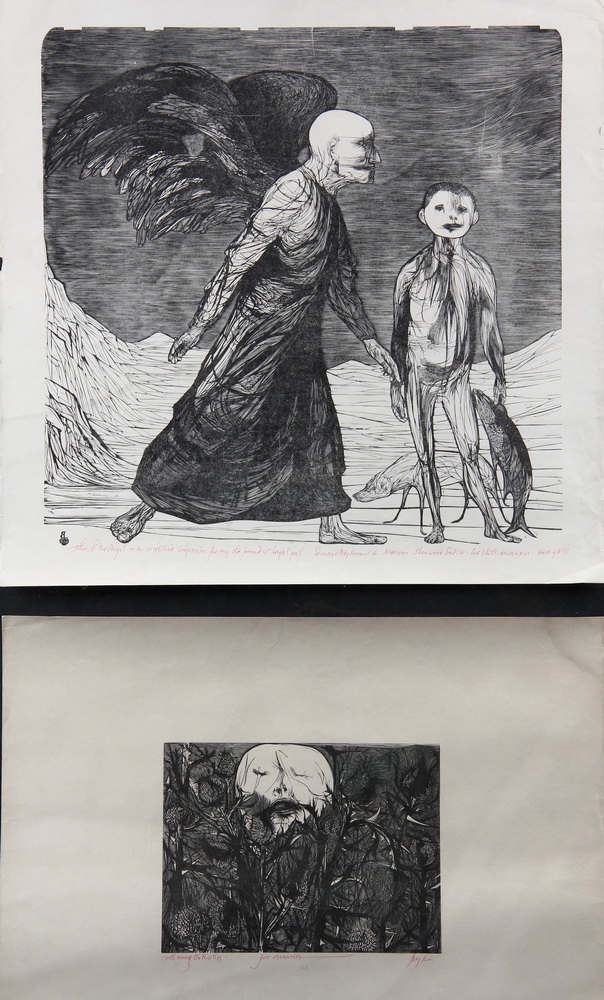 PAIR OF WOOD ENGRAVINGS BY