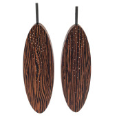 PAIR OF WOOD, PATINATED SILVER